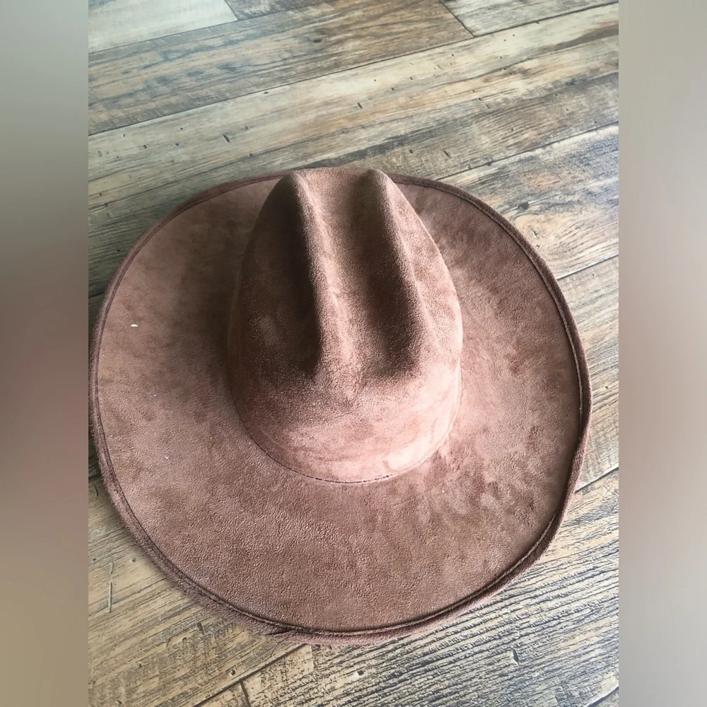 KINGSTONE Cowboy Hat Brown Felt Adult Size Large Made In Mexico Western Rodeo